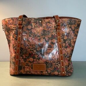 Patricia Nash Treviso Large Leather Isla English Country Floral Tote bag